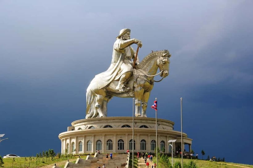 Chinggis statue, Terelj NP Gobi by train Visit World energy - Meeting Chinggis Khaan at the 40-meter statue