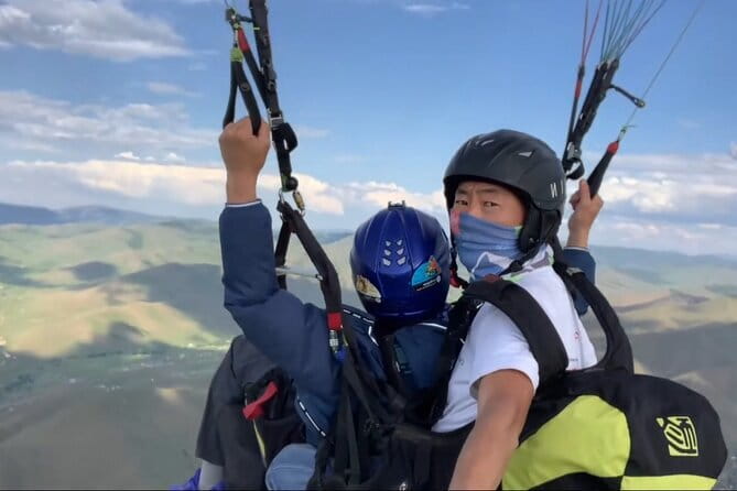 Private Tandem Paragliding Experience at Bayanzurkh Mountain - Meeting the pilot and getting ready to fly